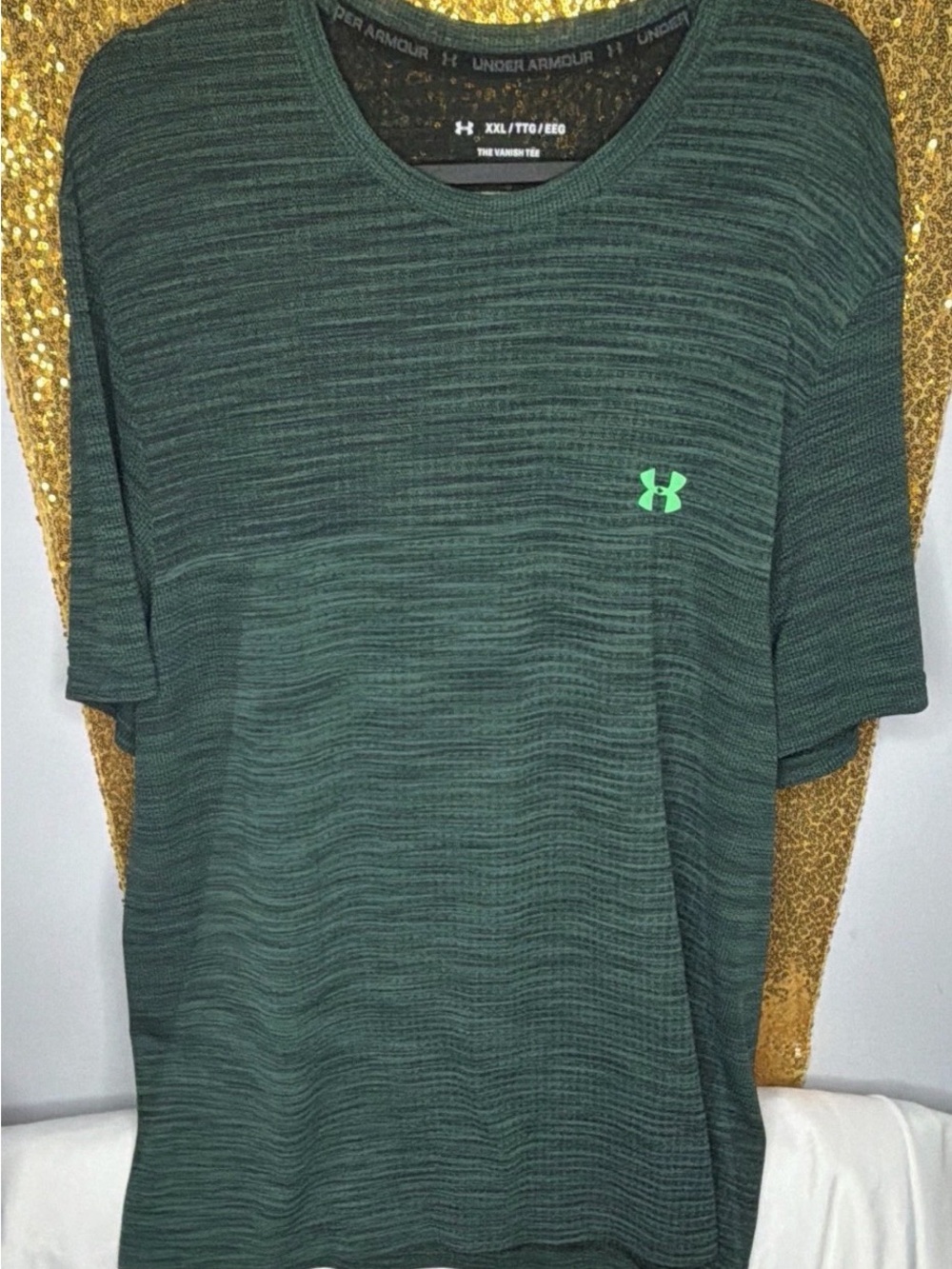 Under Armour Men's Heather Forest Green Short Sleeve Performance Tee